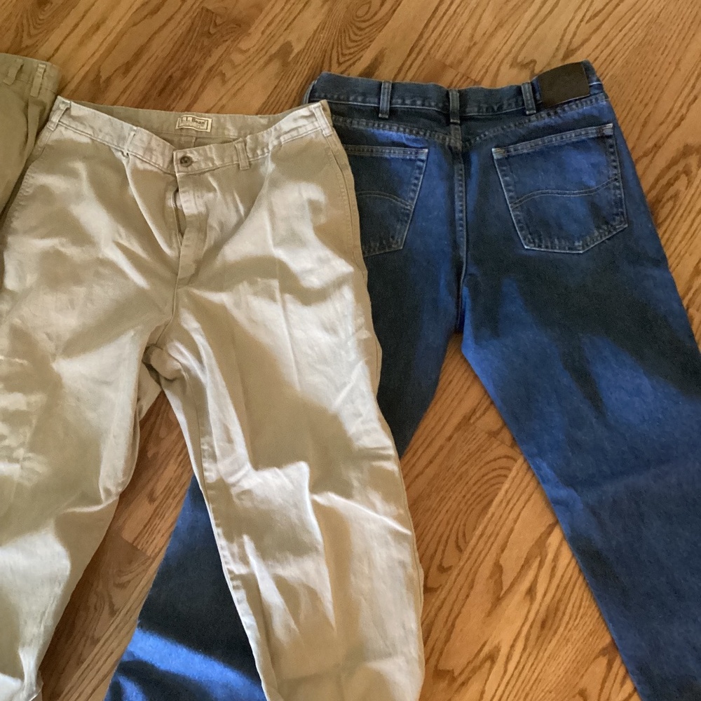 Lee Jeans and LL Bean Khakis